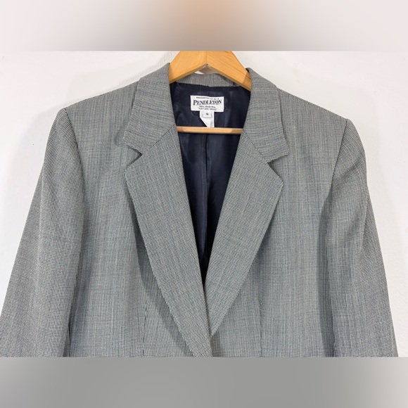Pendleton 100% Wool Blazer Womens Sz 16 Gray Career Business Casual Jacket - Picture 3 of 7